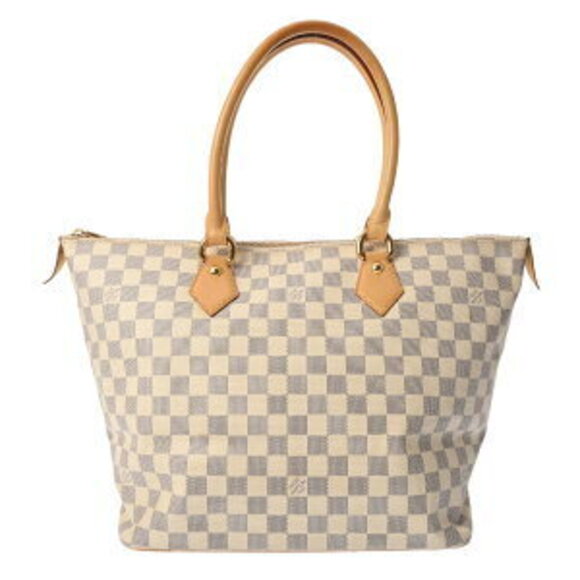 Louis Vuitton Handbags - Louis Vuitton Damier Azur White Saleya Tote Bag White Canvas Handbag